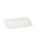 Vassoio rettangolare in porcellana traforata