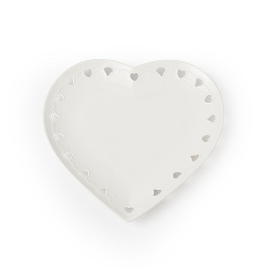 piatto cuore porcellana
