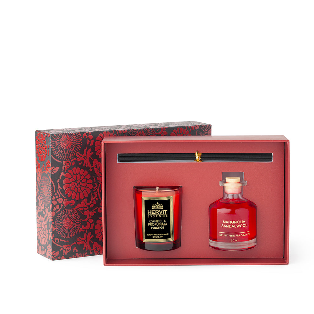 Set profuma ambiente e candela "Prestige"