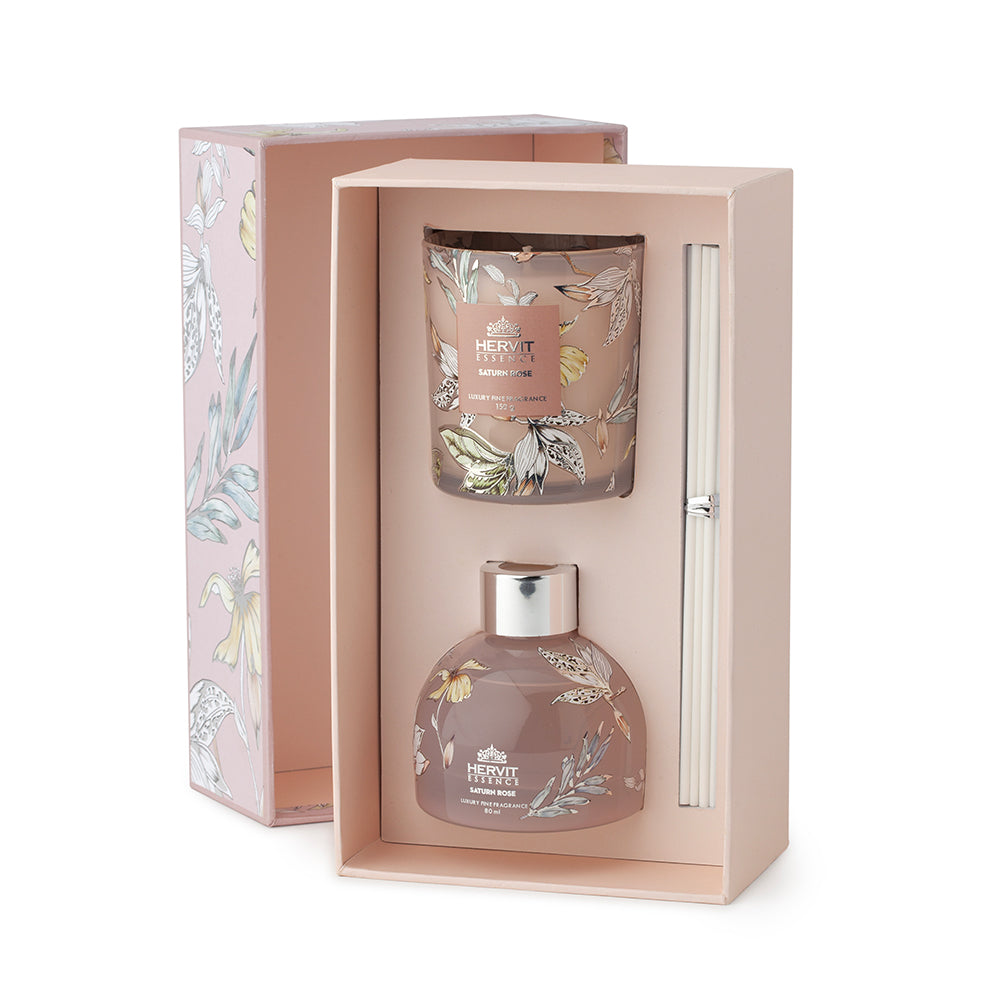 set profuma ambiente e candela profumata