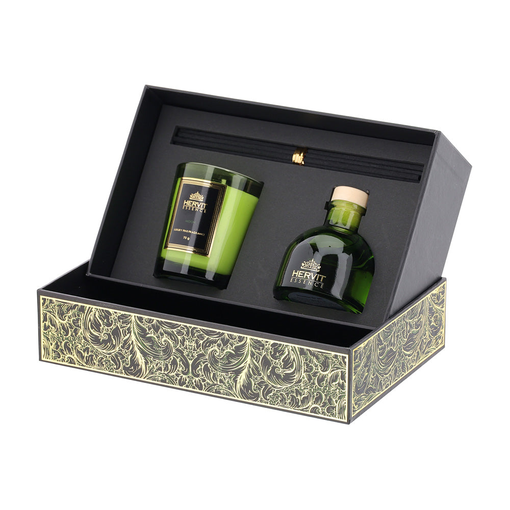 set profuma ambiente con candela