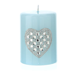 candela laccata con cuore strass