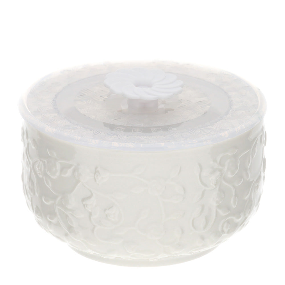 Contenitore bianco in porcellana "Romance"