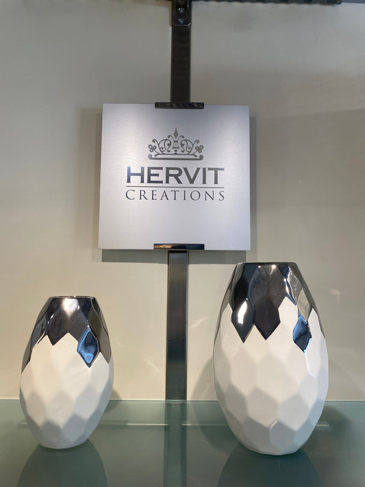 vaso gres con esagoni -HERVIT