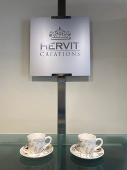 set 2 tazzine caffe in porcellana Hervit