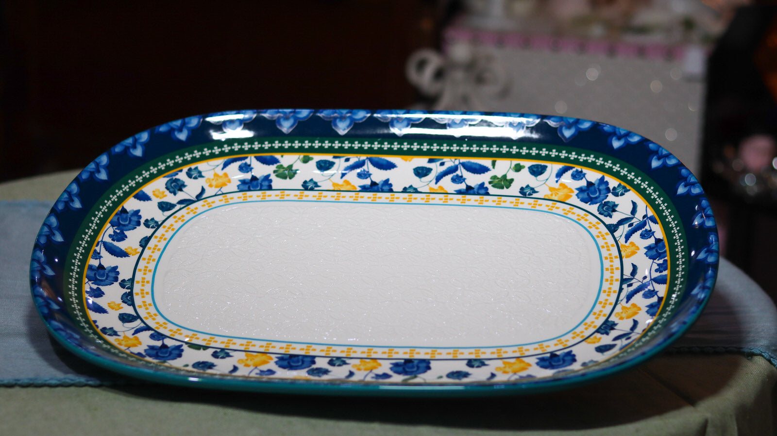 Vassoio "Rhapsody" Oblungo Blue