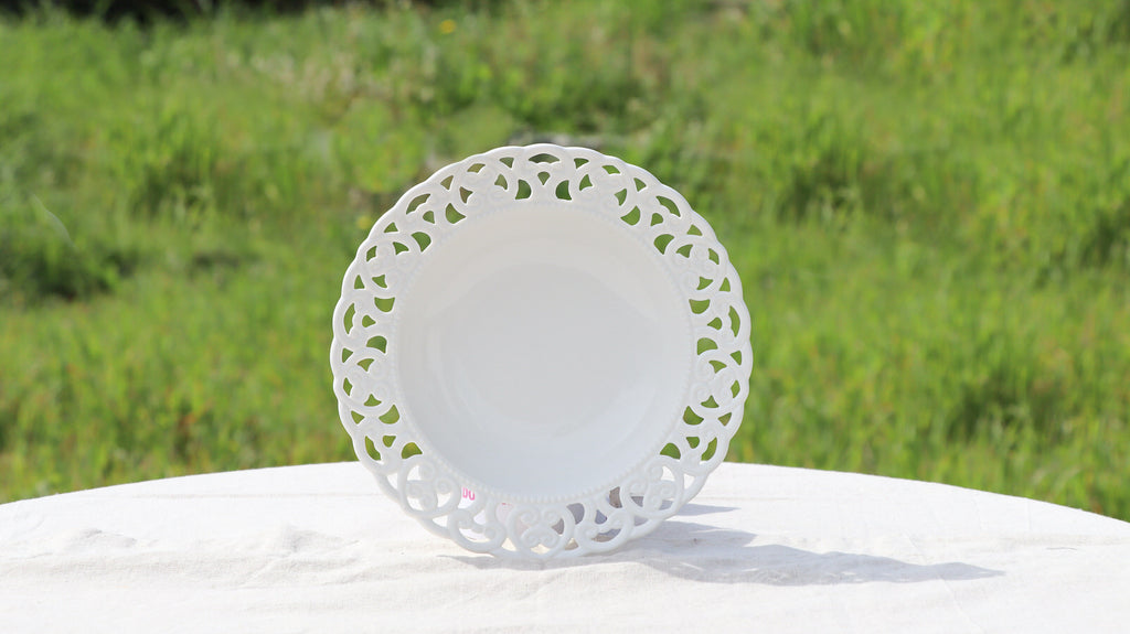 Set 6 piatti porcellana bianca traforata