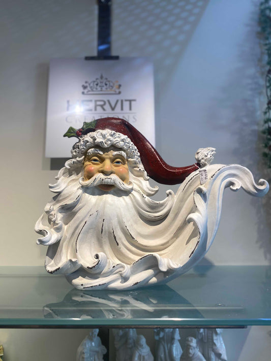 Testa Di Babbo Natale In Resina
