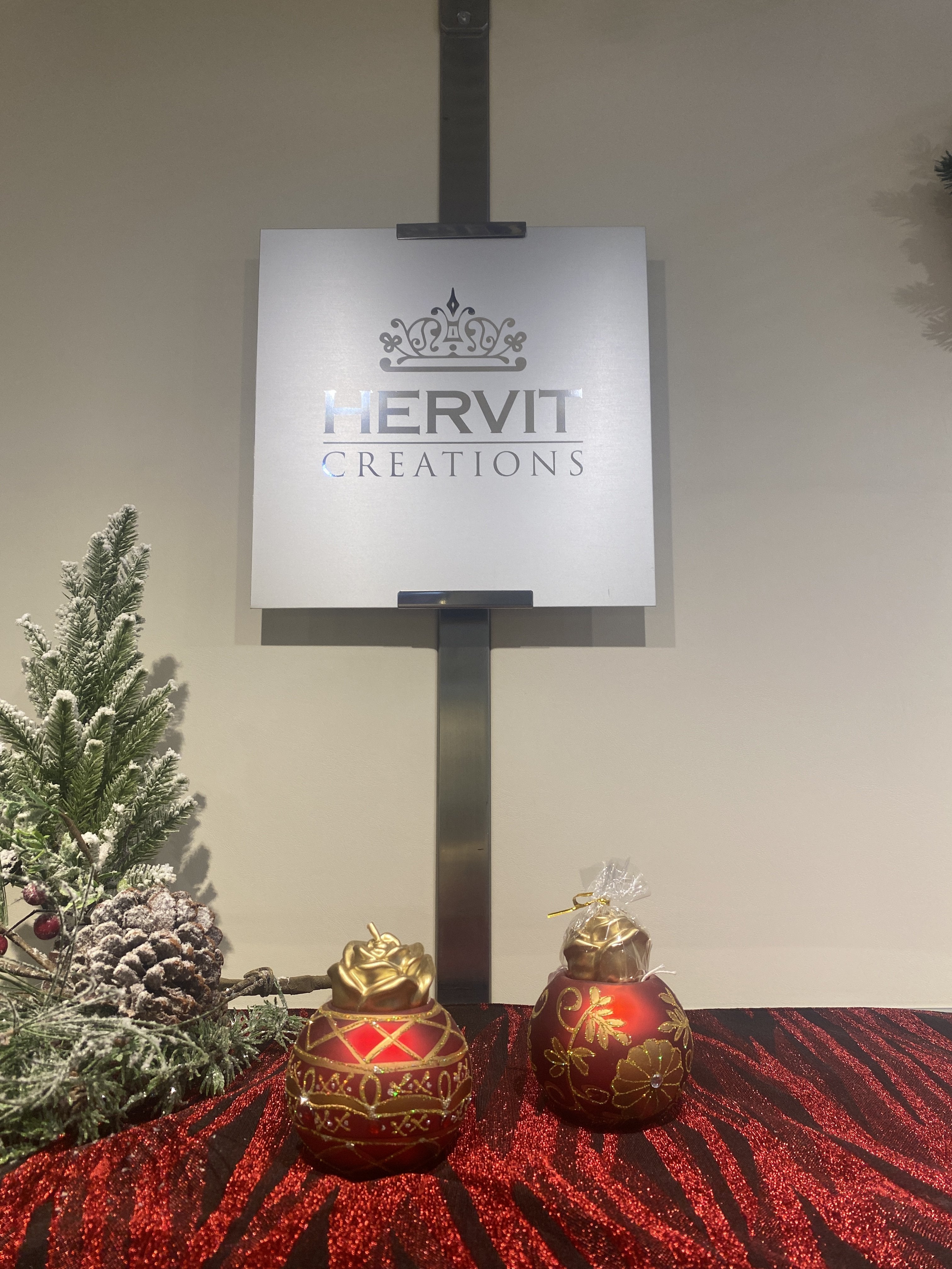 Set da 2 portatealite in vetro soffiato