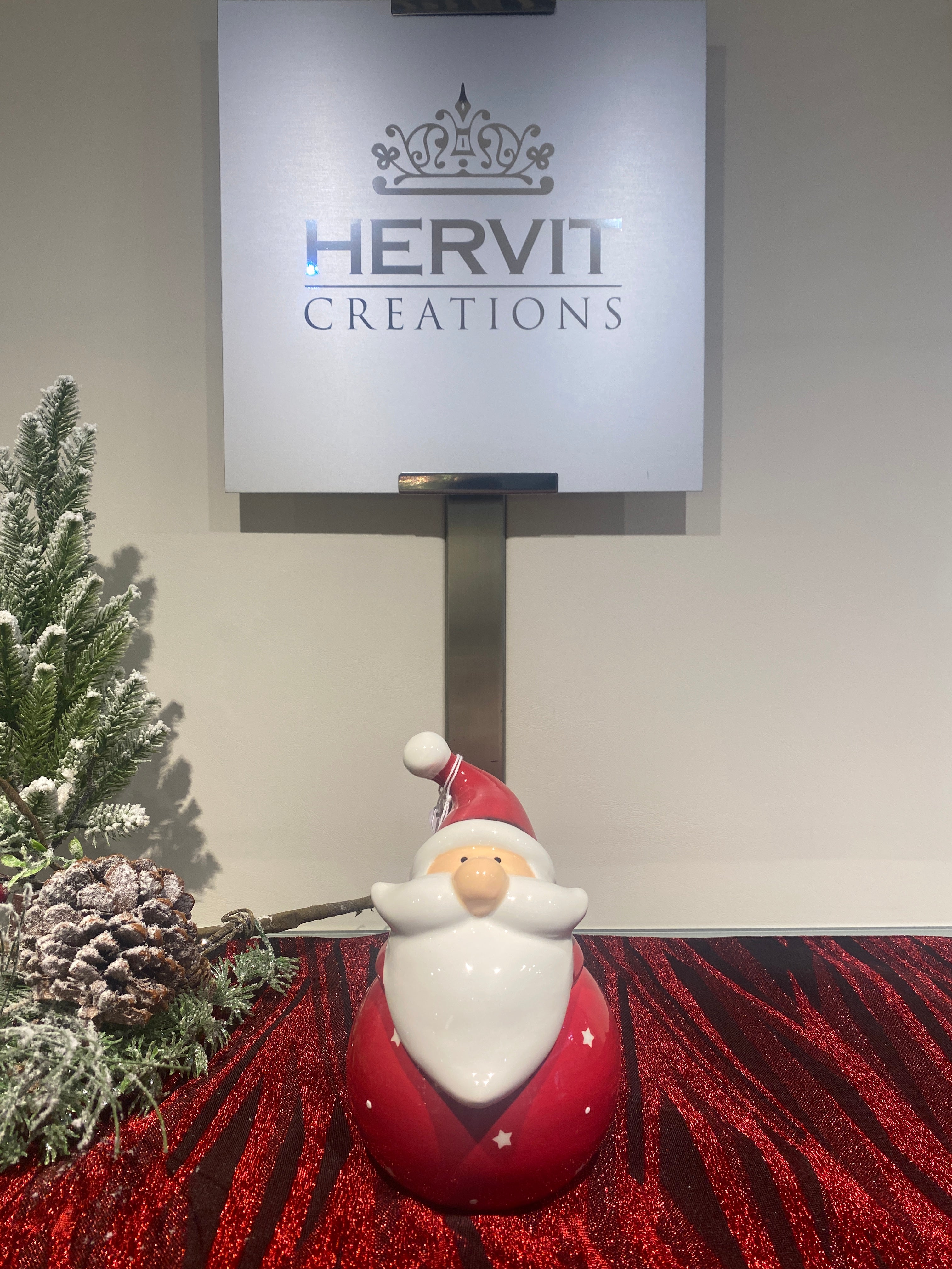 Contenitore Babbo Natale in porcellana