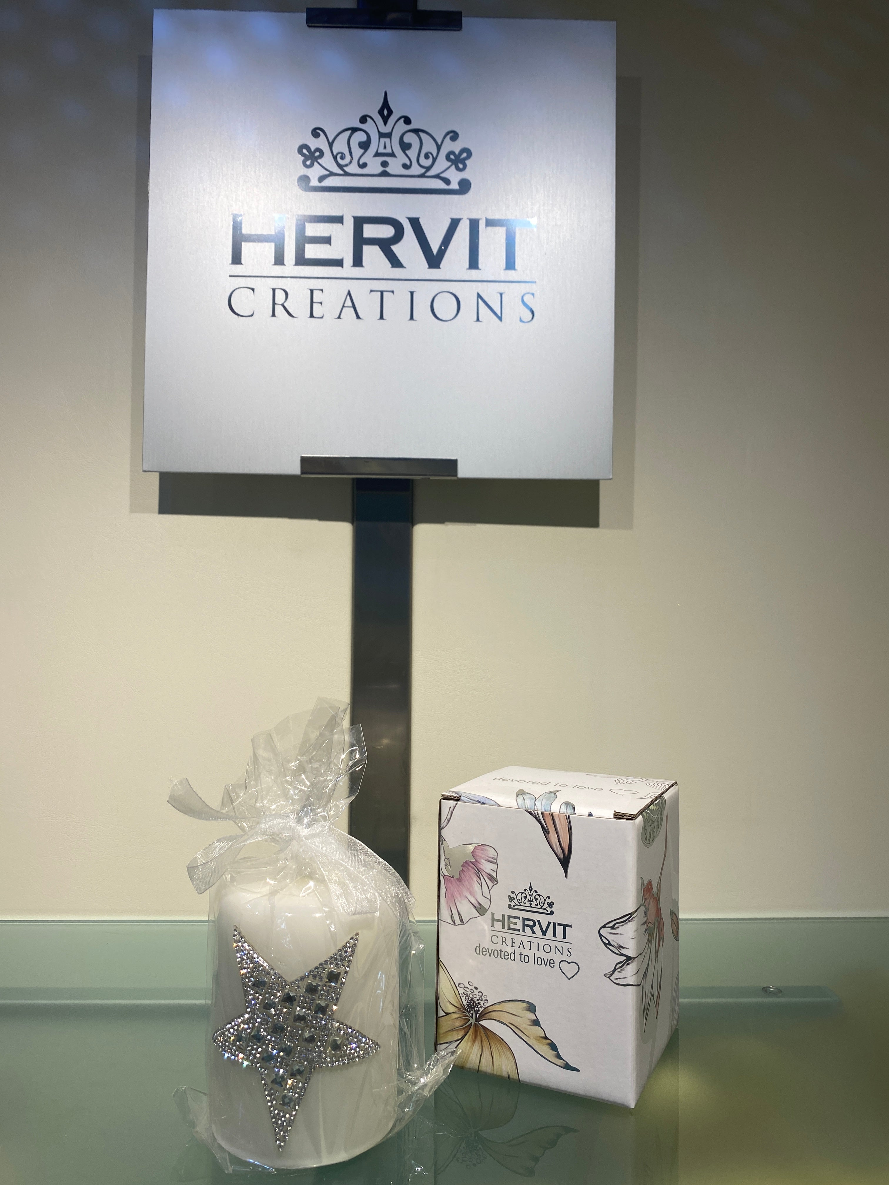 Candela bianca laccata