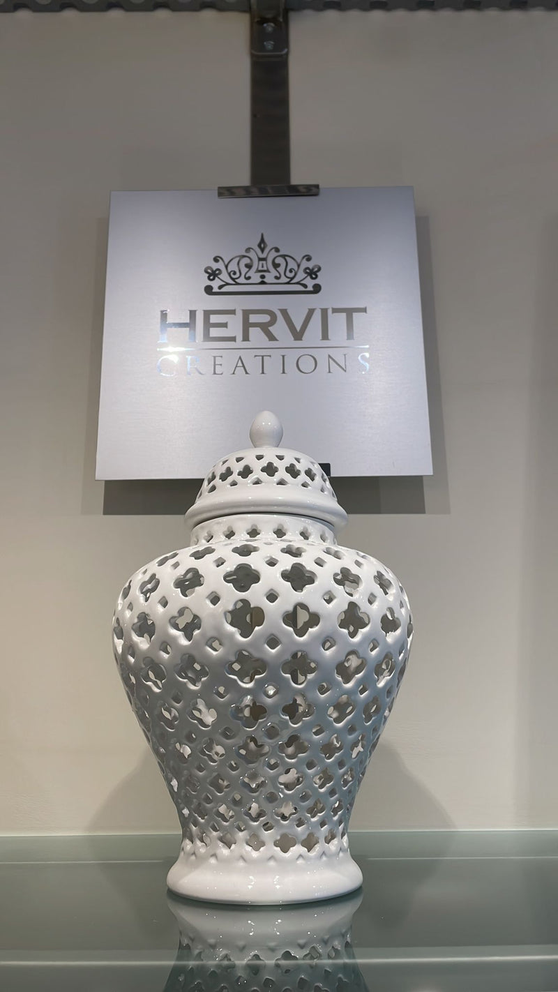 anfora potiche in porcellana Hervit