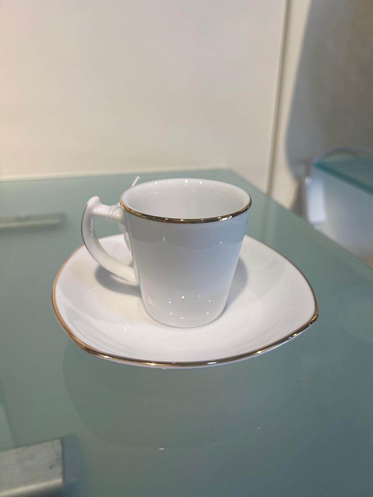 Servizio da 6 tazzine caffè "Gold line"