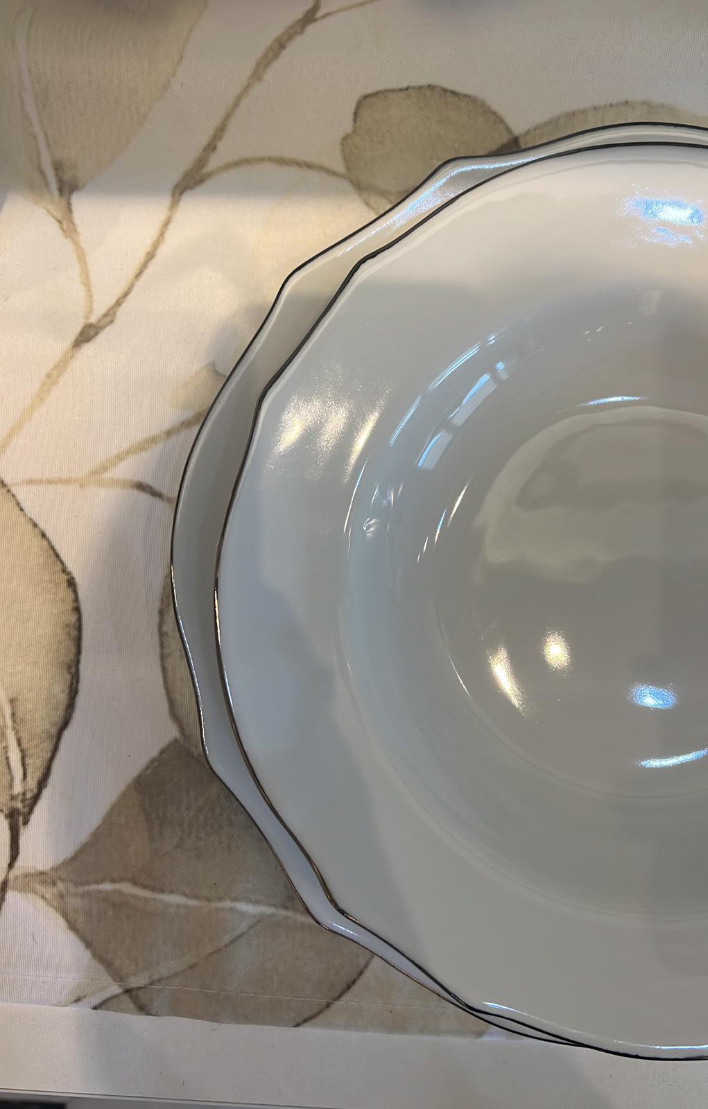 Set da 6 piatti tavola "Platinum line"